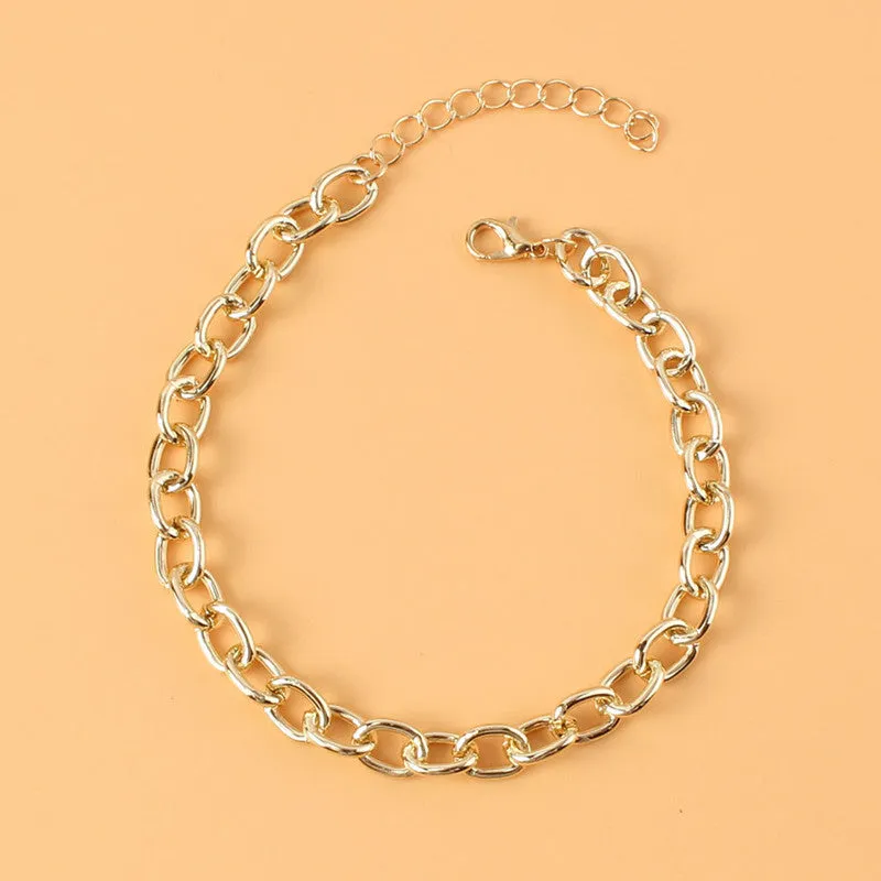 3pcs/set Gold Color Anklets for Women