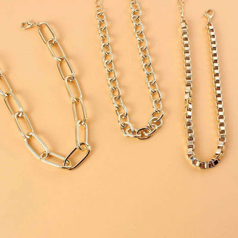 3pcs/set Gold Color Anklets for Women