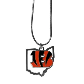 Cincinnati Bengals State Charm Necklace