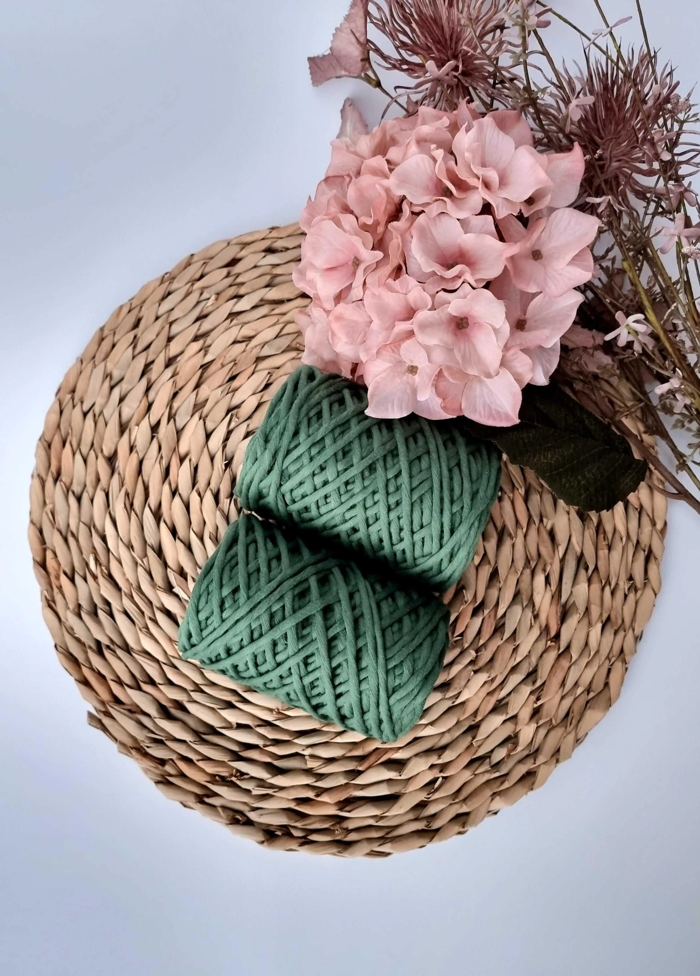 Emerald Green - 3MM  Single Strand Luxe Cotton String