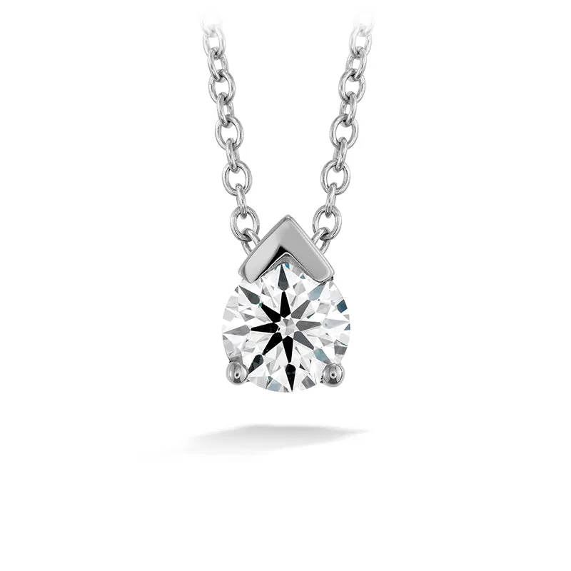 HEARTS ON FIRE 'AERIAL' 18CT WHITE GOLD 0.11CT SINGLE DIAMOND PENDANT