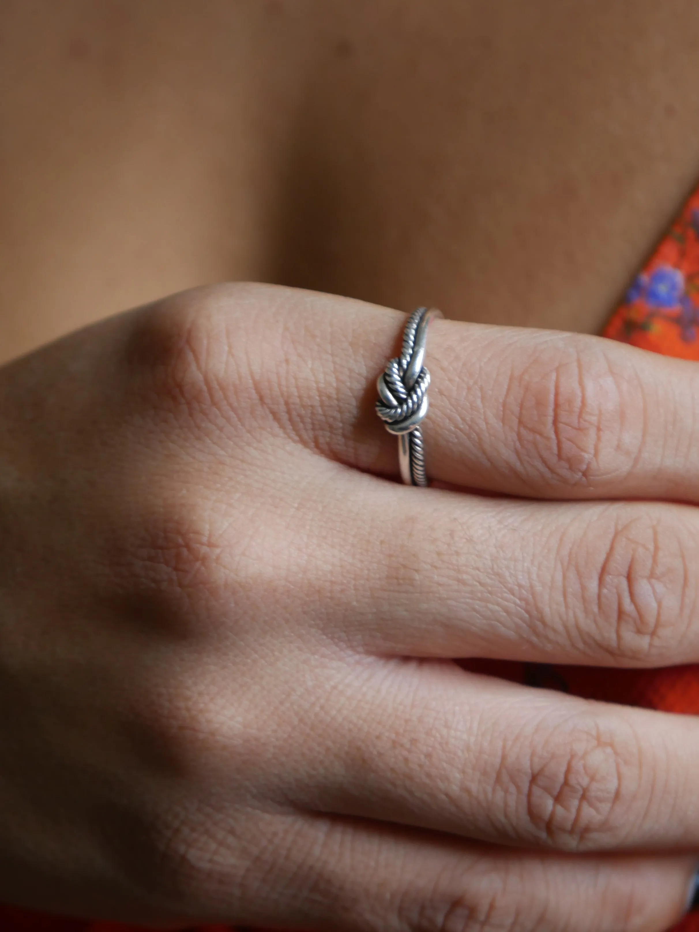 Knot Ring 925 Sterling Silver Waterproof Luxury Twisted Knot Ring