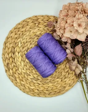 Lavender Purple - 3MM  Single Strand Luxe Cotton String