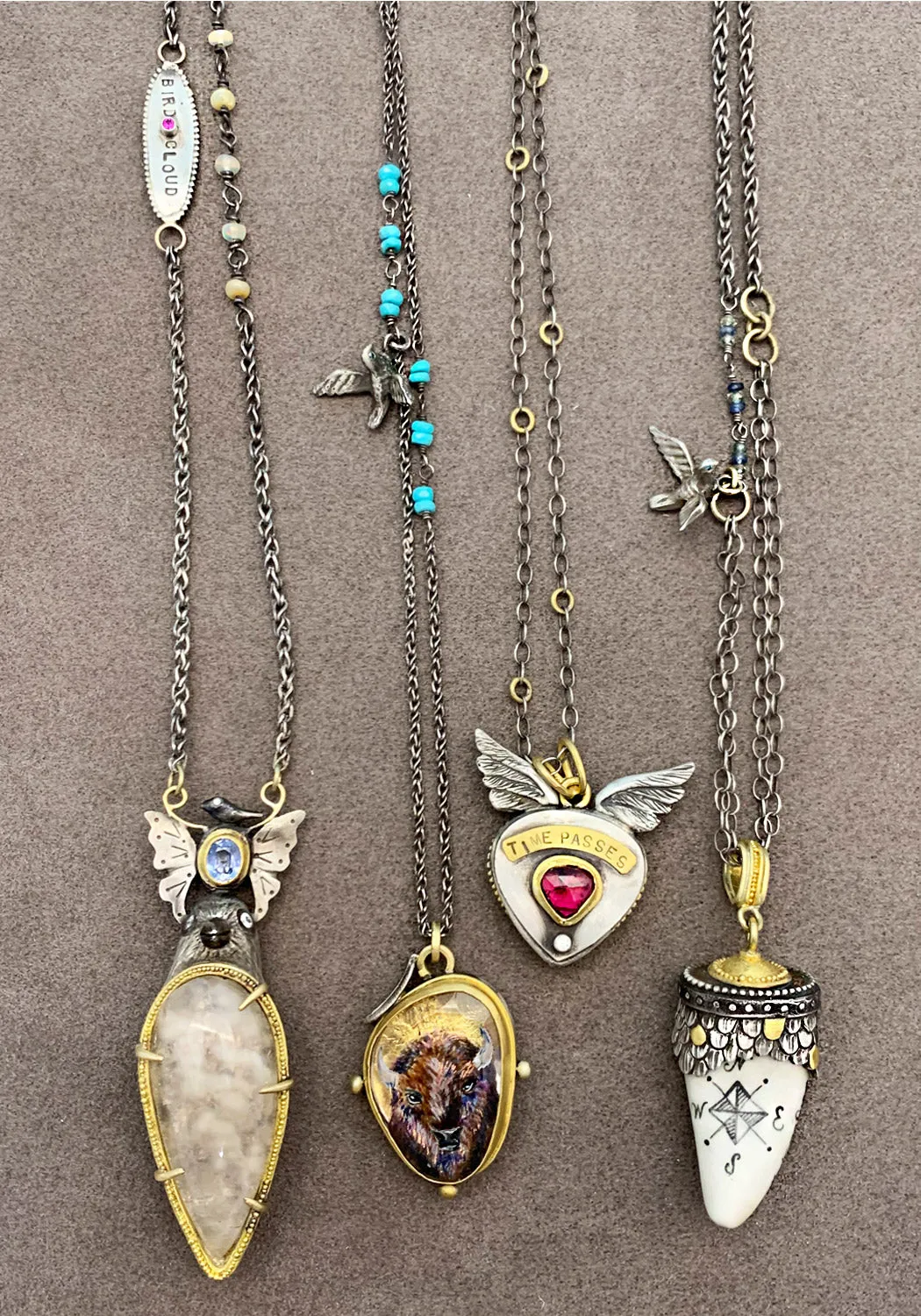 Melinda Risk 22KYG Buffalo Spirit Necklace