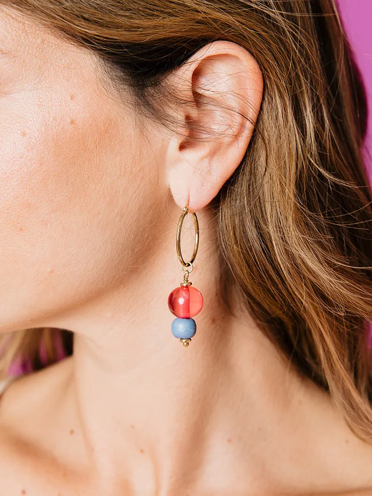 Mimi Resin Hoops - Poppy