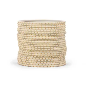 Vanilla Gold Dot Bangles