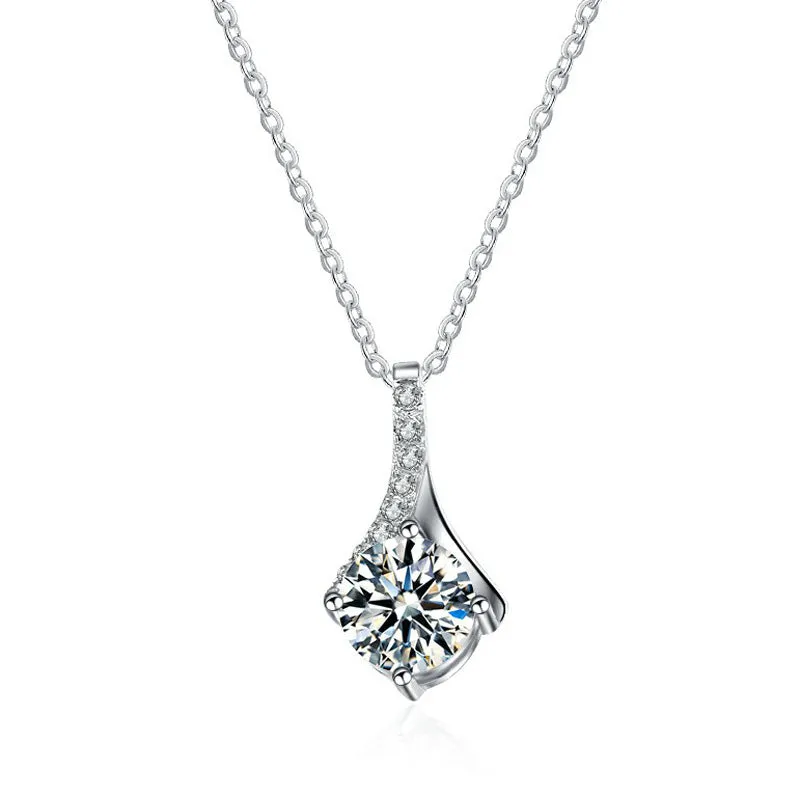 Y Shape Moissanite Pendant Necklace